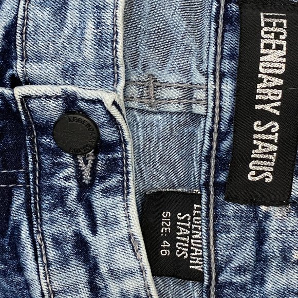 Legendary Status Men's 46 Jean Shorts Stretch Slim Fit Paint Splatter Tie Die - Picture 6 of 12